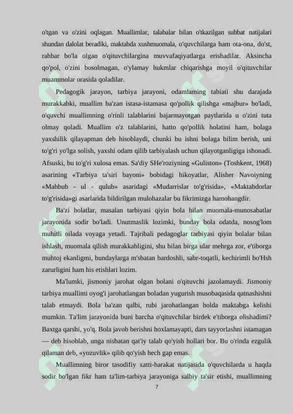 TAʼLIM TIZIMIDAGI NIZOLAR VA ULARNING SAMARALI HAL ETISHNING PEDAGOGIK PSIXOLOGIK YOʻLLARI 7