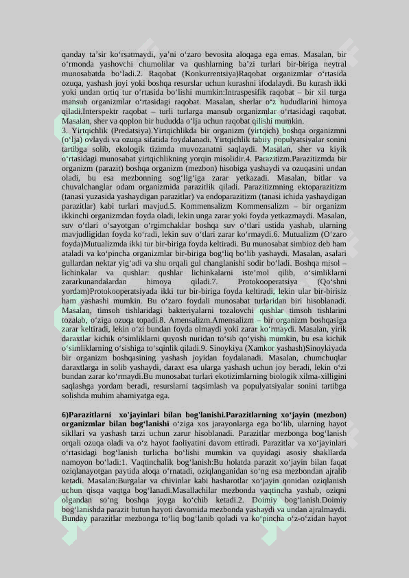 Parazitologiyadan oraliq savollari javobi bilan (shippi) 4