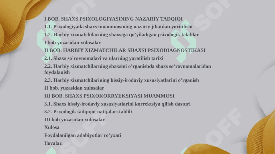 HARBIY XIZMATCHI SHAXSINING PSIXOLOGIK XUSUSIYATLARI DIAGNOSTIKASI 2