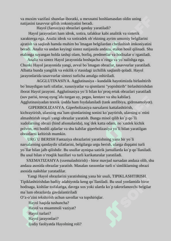 Hayol haqida tushuncha 4