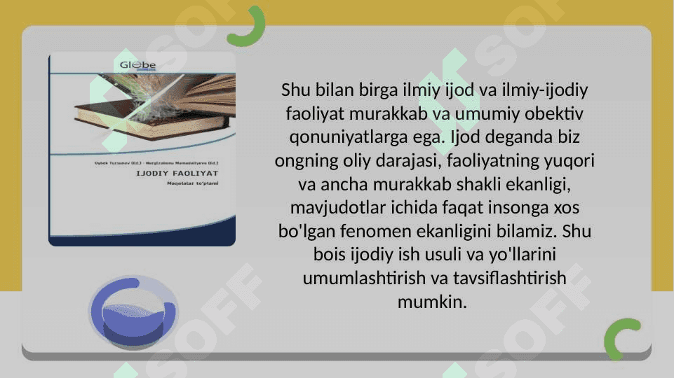 Ijod va ijodiy faoliyat uyg’unligi 6