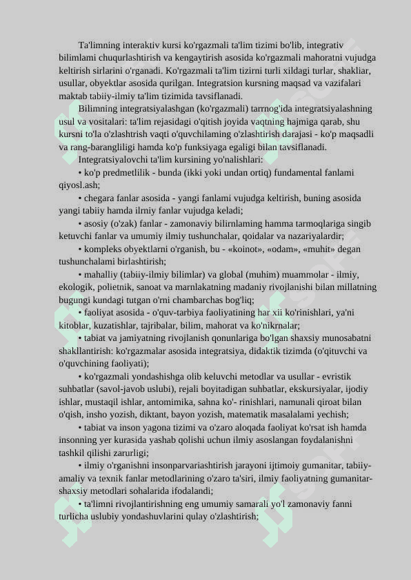 Umuta’lim tashkilotlarida alohida yordamga muhtoj bolalar uchun integratsiyalashgan ta’limni amalga oshirishning asosiy bosqichlari. 2