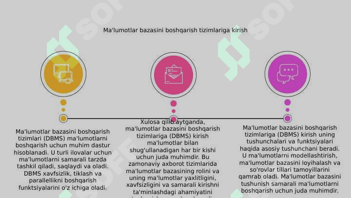 Ma'lumotlar omborini boshqarish tizimilari 3