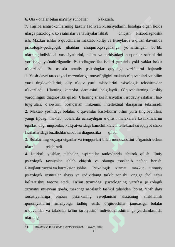 Amaliy psixologning axloqiy kasbiy faoliyati asosida yotuvchi asosiy tamoyillar 5