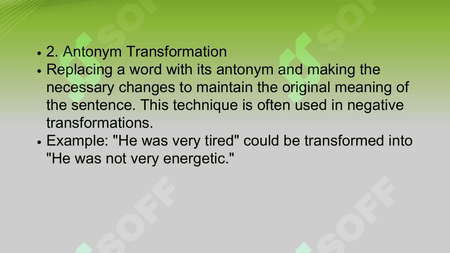 Lexical transformation in translation 4