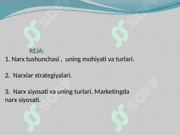 narx siyosatini boshqarish 2