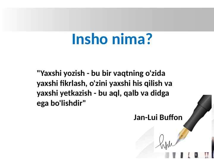 Insho nima 1