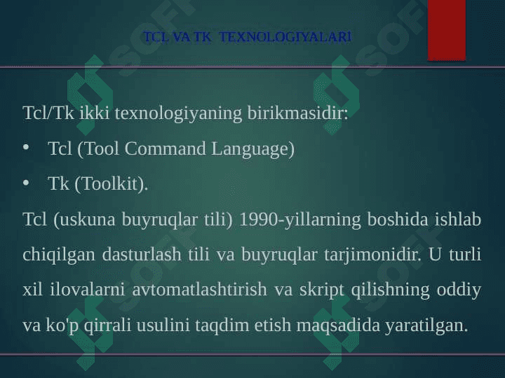 TKINTER KUTUBXONASI. KOMPONENTLARDAN FOYDALANISH 4