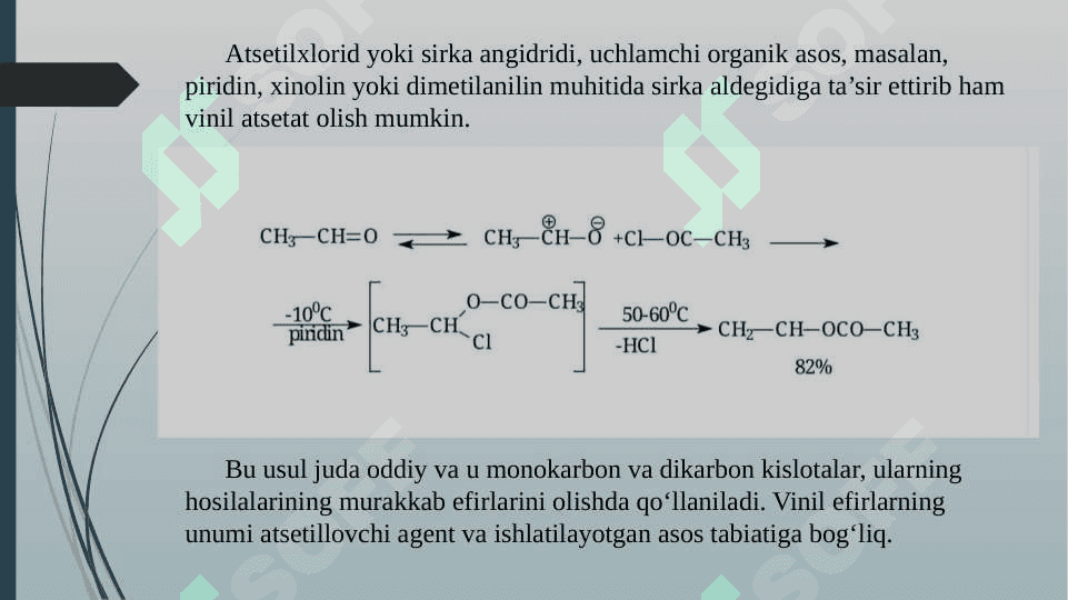 NEFT-GAZNI QAYTA ISHLASH ASOSIDA GETEROGEN USULIDA YUQORI BOSIMDA VINIL EFIRLARINI OLISH. 6