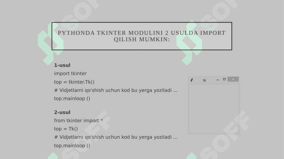 Pythonda GUI bilan ishlash 4
