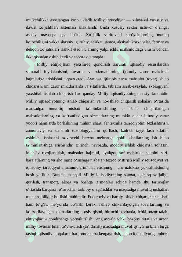 Milliy iqtisodiyot rivojlanishida korxonaning o‘rni va ahamiyati. 3