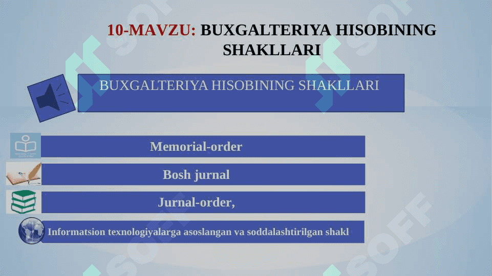 Buxgalteriya hisobining shakllari 2