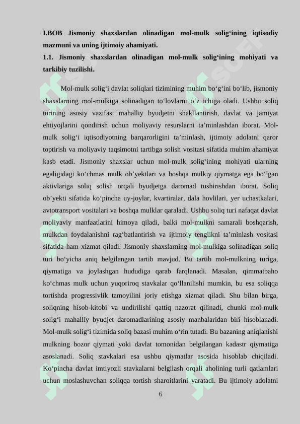 JISMONIY SHAXSLARDAN OLINADIGAN MOL-MULK SOLIGʻI VA UNING AHAMIYATI 6