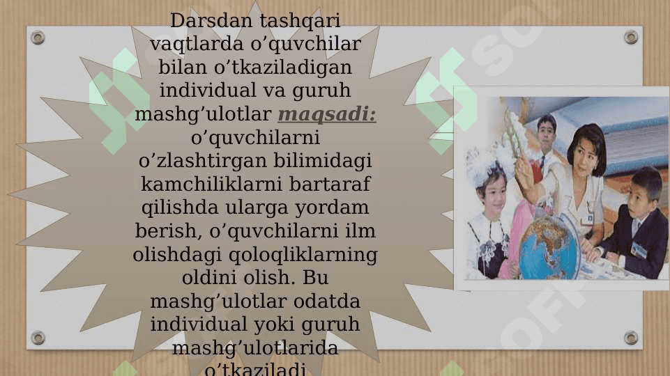 Boshlang’ich sinflarda matematikadan  sinfdan tashqari ishlarni tashkil qilish metodikasi. 8