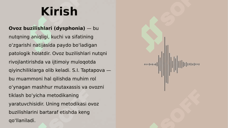 Ovoz buzilishlarini bartaraf etishda S.I.Taptapova metodikasi 2