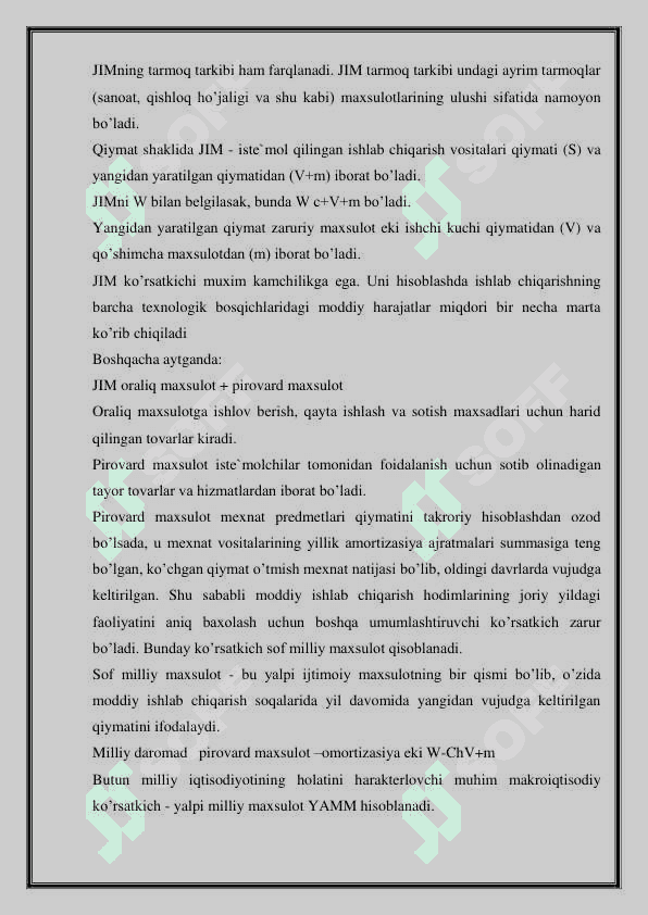 Yalpi ichki mahsulot. Yalpi milliy maxsulot va uni hisoblash 8