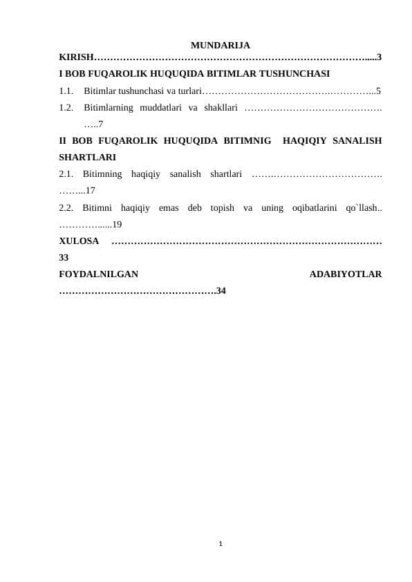 Bitimlarni haqiqiy sanalish shartlari 1