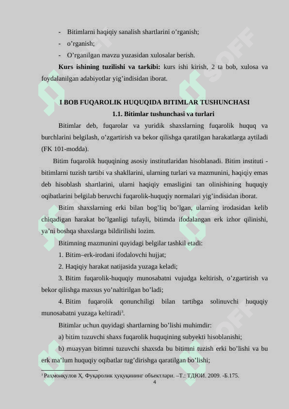 Bitimlarni haqiqiy sanalish shartlari 4