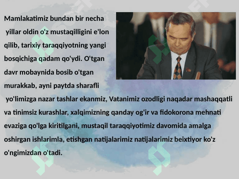 Mustaqillik yillarida amalga oshirilgan islohatlar 2