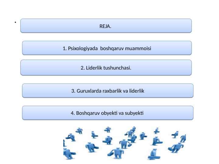 Psixologiyada  boshqaruv muammoisi