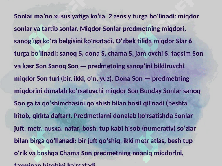 Son va olmosh so'z turkumlarining uslubiy xususiyatlari 3