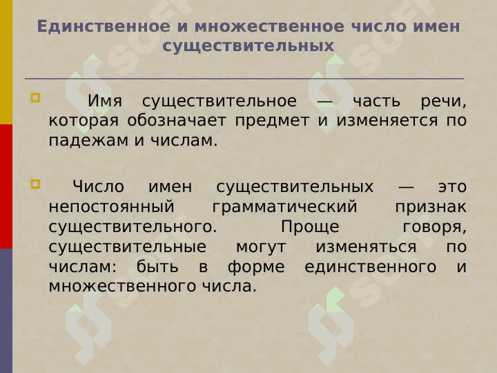 Множественное число имен существительных 2