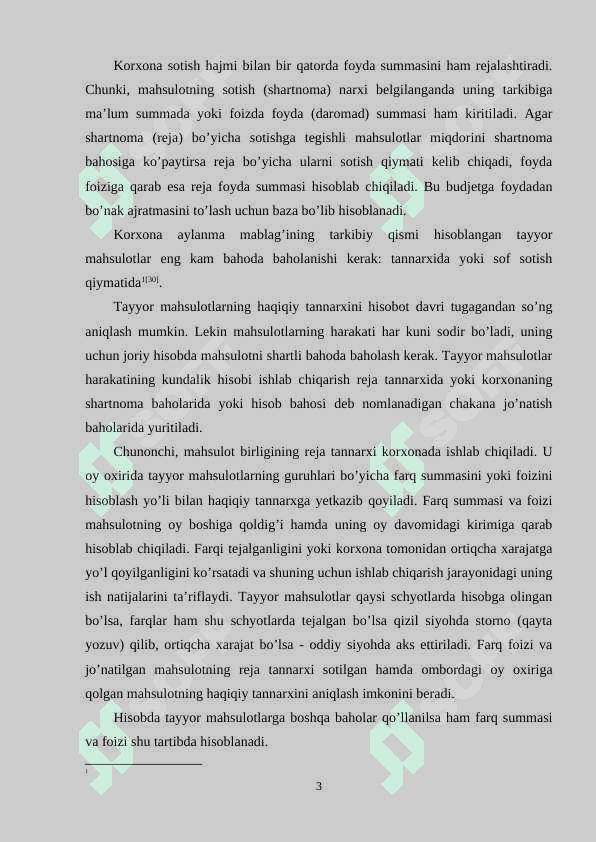 TAYYOR MAHSULOT VA UNI SOTILISHINI HISOBGA OLISH 3