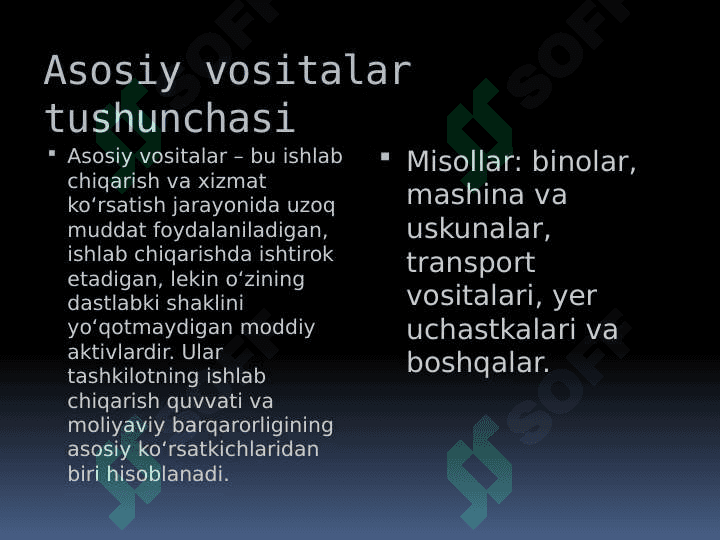 ASOSIY VOSITALAR HISOBI VA AMORTIZATSIYA QILISH USULLARI 2