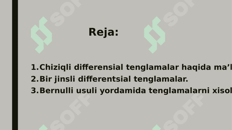 Chiziqli differensial tenglamalar 2