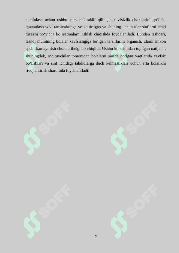 MAKTABGACHA TA’LIM MUASSASALARIDA BOLALAR HAYOTI VA XAVFSIZLIGINI MUXOFAZA QILISH. 6