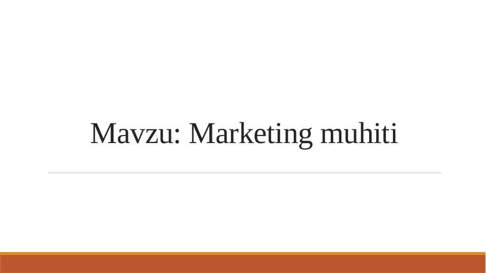 Marketing muhiti