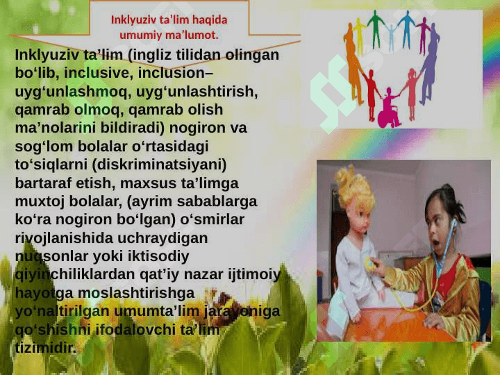 INKLYUZIF TA’LIM 4