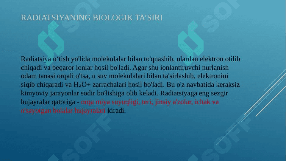 Yadro kimyosining tibbiyotdagi ahamiyati. 7
