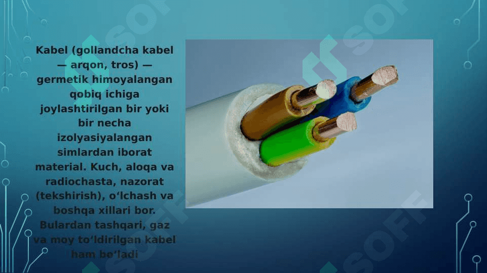 Uy sharoitida montaj qilish uchun ishlatadigan kabellarning tasnifi 3