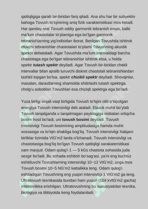 SODDA TOVUSH VA MUSIQA DASTURLARI 8