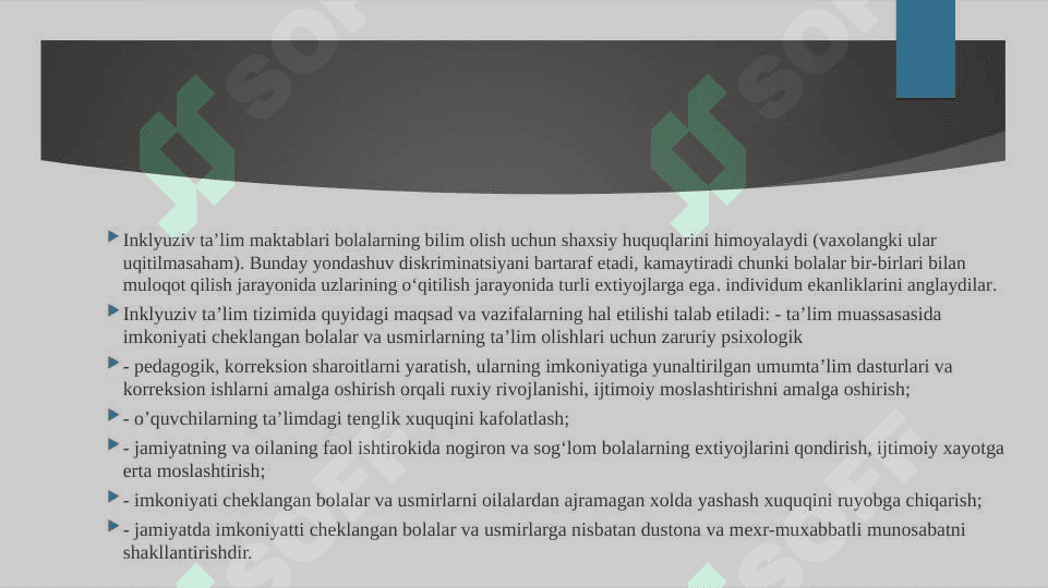 Imkoniyati cheklangan bolalarni samarali inklyuziv ta’lim olishning asosiy shartlari 4
