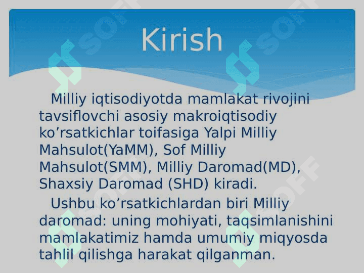 Milliy daromadlar statistikasi 3