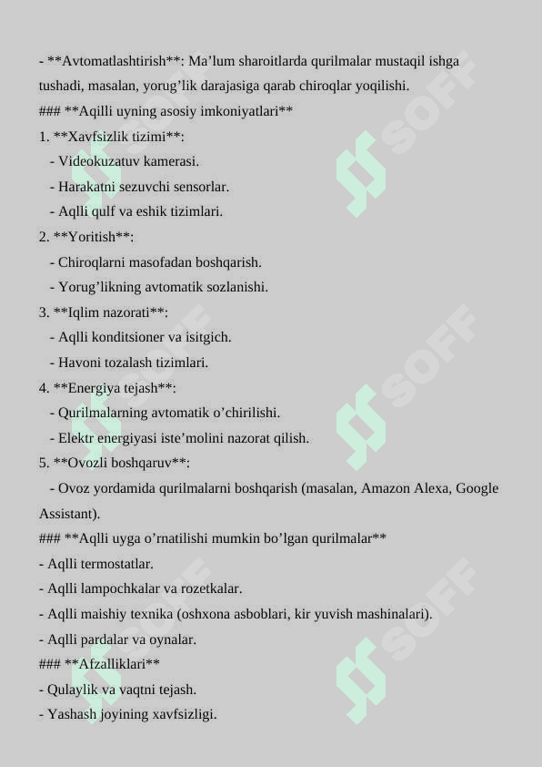 Smart home (Aqilli uy) 4