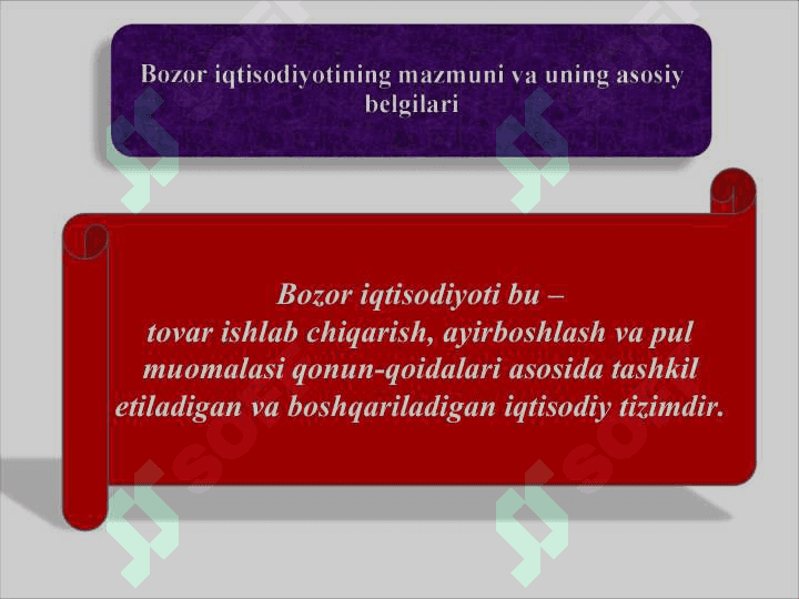 Bozor iqtisodiyotining mazmuni va amal qilishi 3