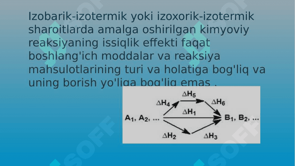 GESS QONUNI. KIMYOVIY REAKSIYALARNING ISSIQLIK SAMARADORLIGI 6