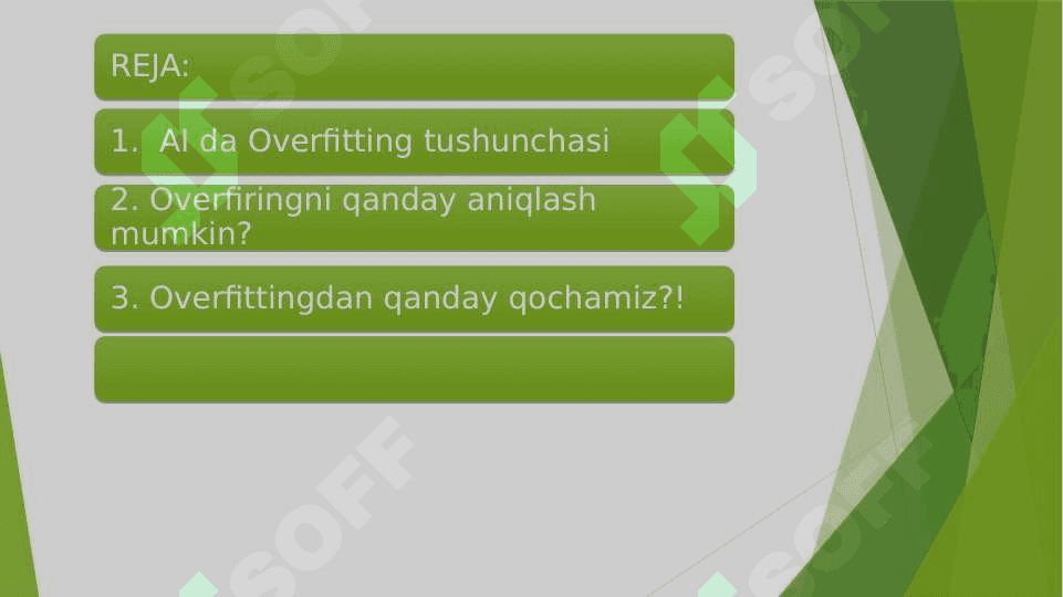 OVERFITTINGDAN SAQLANISH UCHUN REGULARIZATSIYA. 2