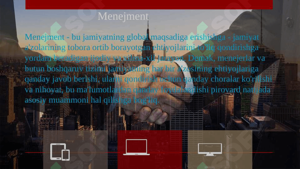Menejment madaniyatining asosiy unsurlari 3