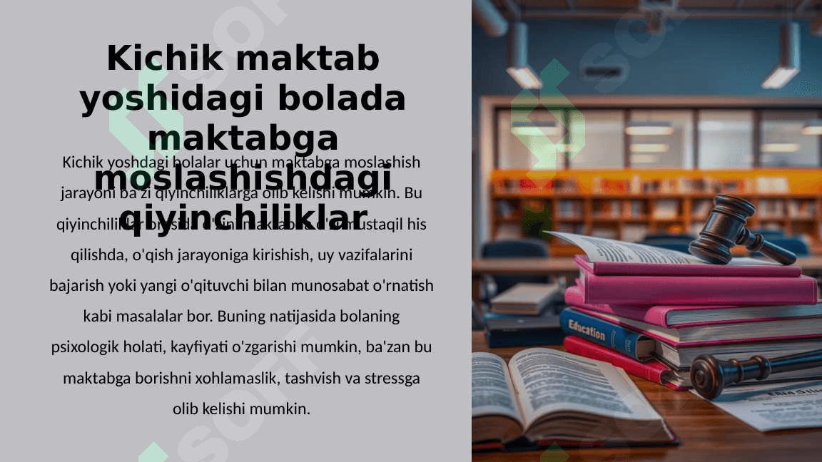 Kichik maktab yoshidagi bolaning maktabga moslashishi muammosi 4