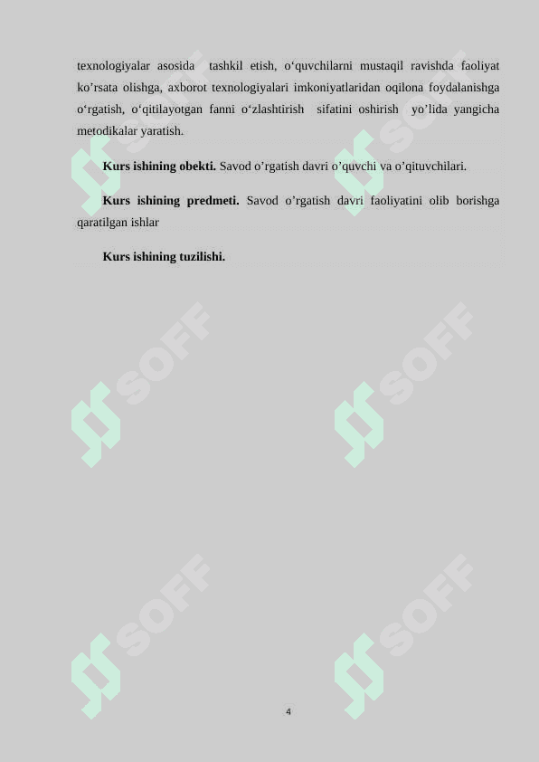 SAVOD O’RGATISH DARSLARIDA AHBOROT TEXNALOGIYALARIDAN FOYDALANISH 4