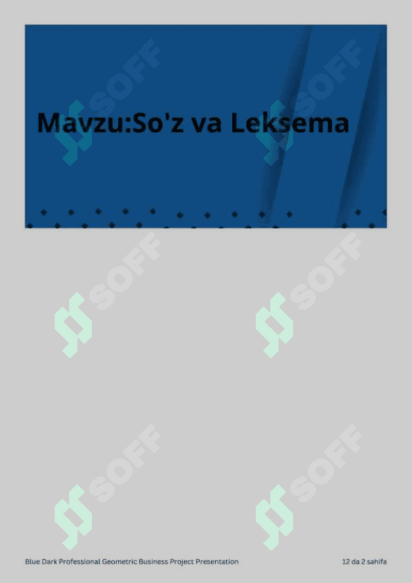so'z va leksema 2