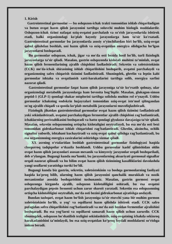 Gastrointestinal garmonlar 2