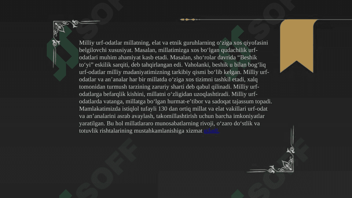 Milliy urf odatlar 5