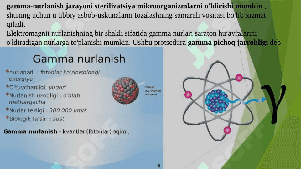 Gamma nurlanishlarning modda orqali o`tishi 4