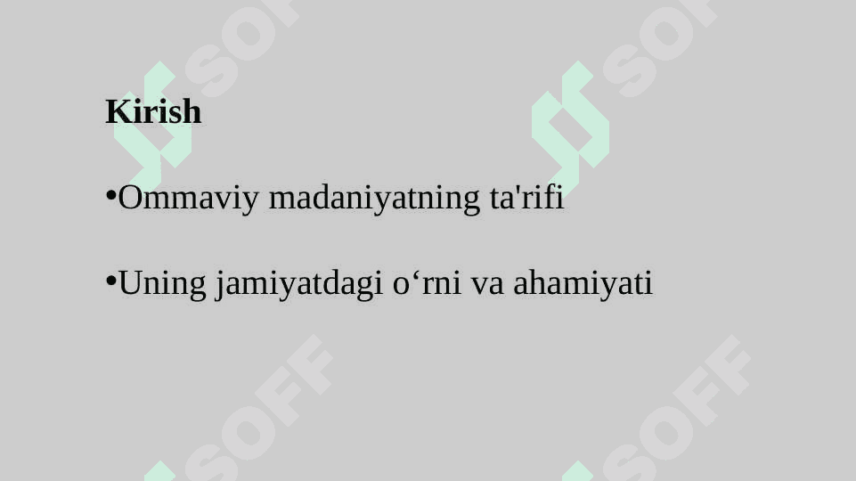 Ommaviy madaniyatning talab va takliflari 2