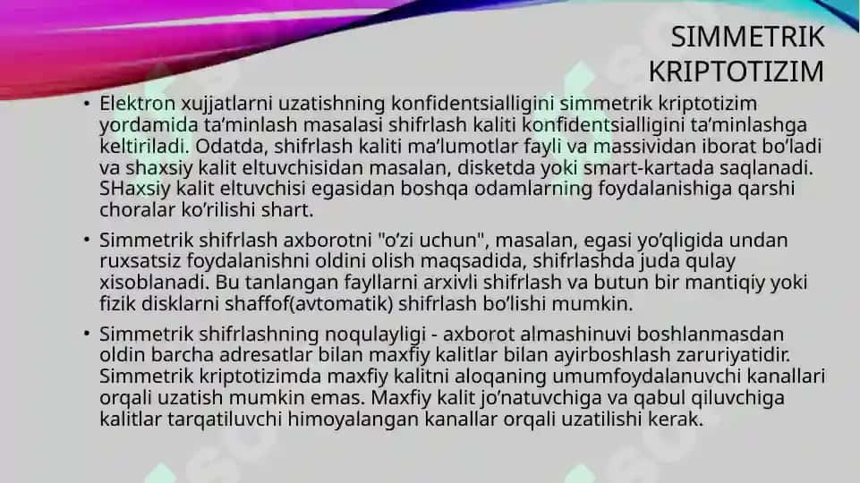 Tarmoqda uzatiluvchi axborotni himoyalashda kriptografiyaning o'rni 8